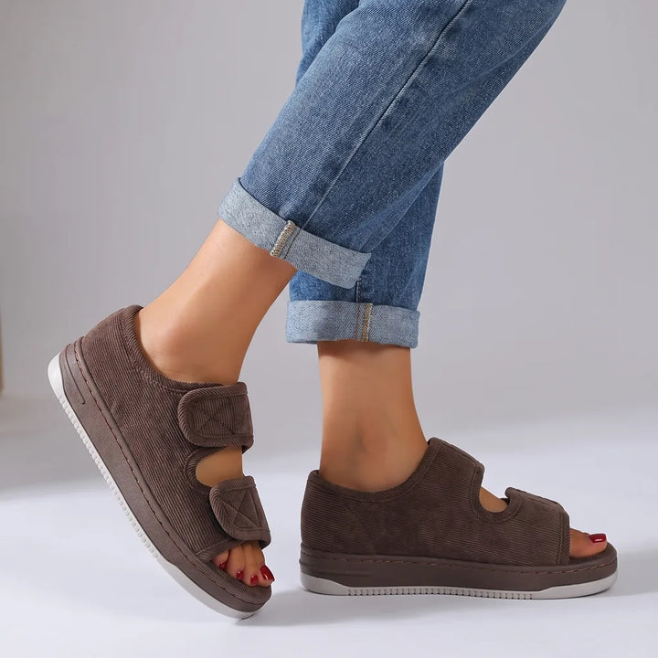 Lena Orthopedic Sandals - Color:Brown;Size:38