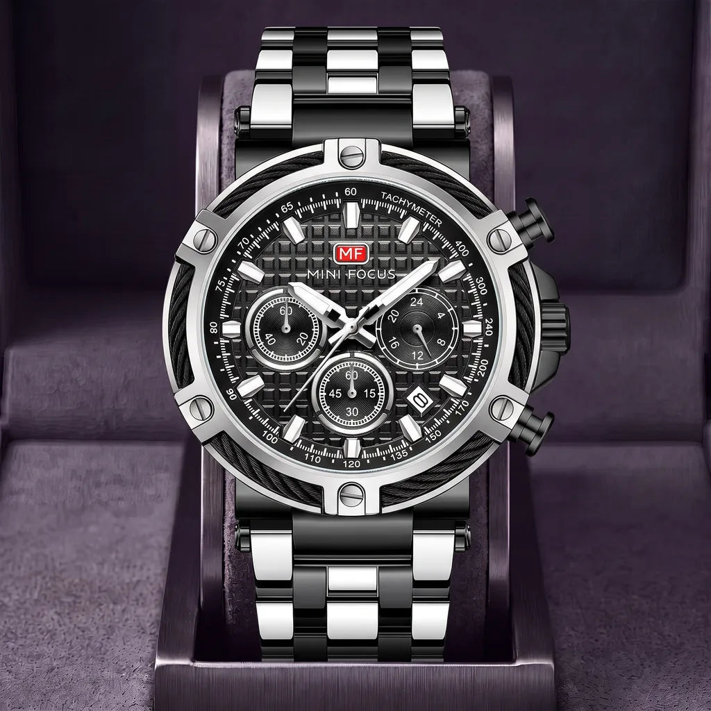 Lennon | Quartz Watch - Color:Silver Black