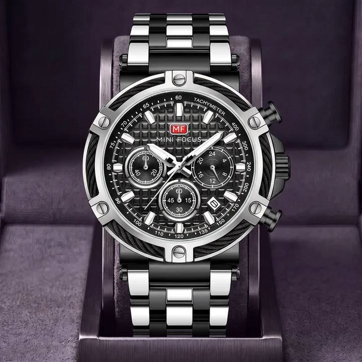 Lennon | Quartz Watch - Color:Silver Black