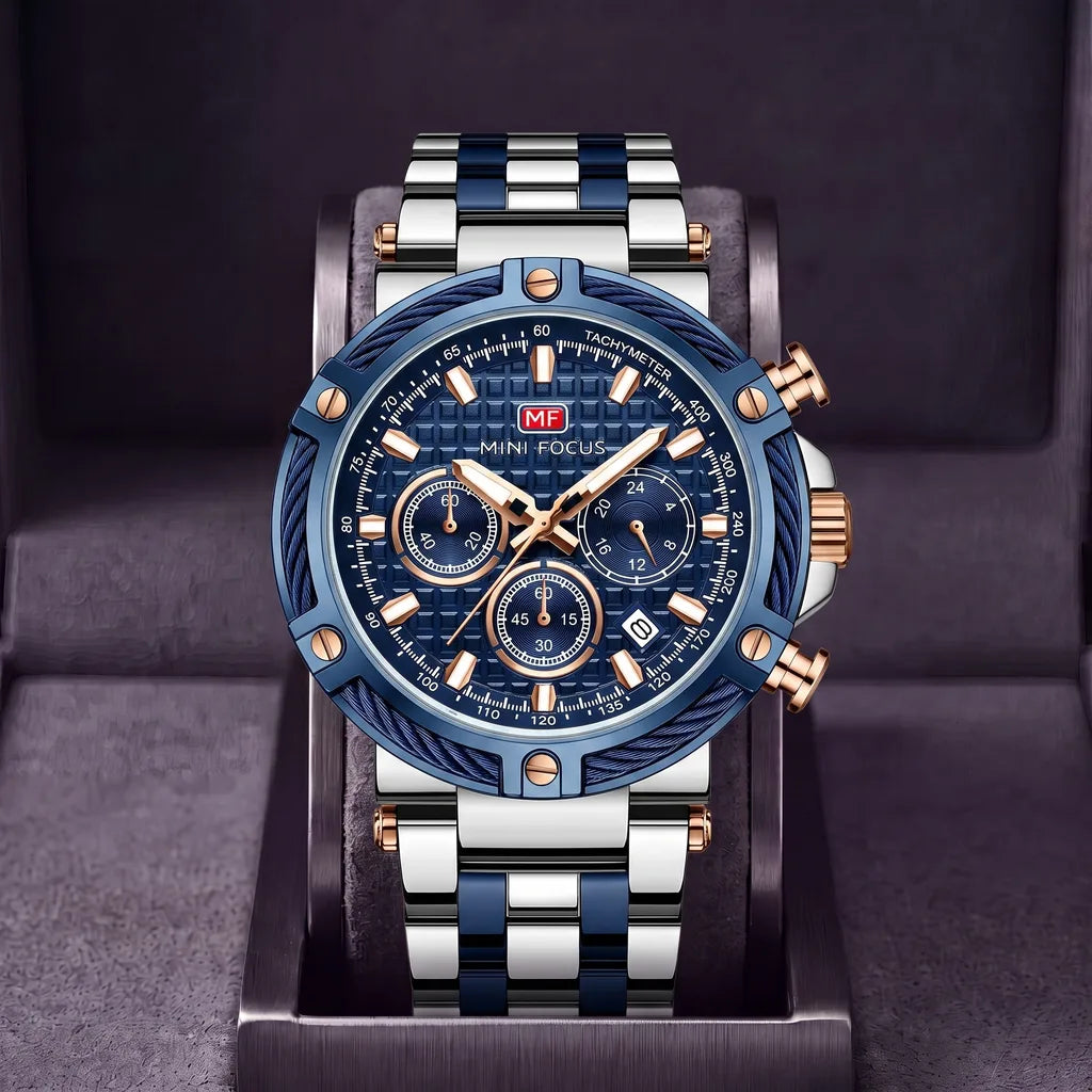 Lennon | Quartz Watch - Color:Silver Blue