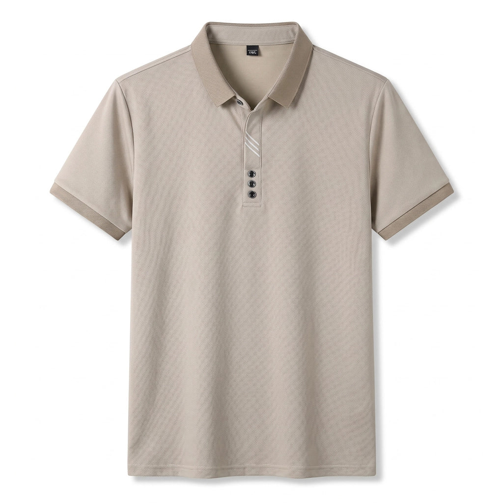 Lennon Stripe Polo - Color:Beige;Size:S