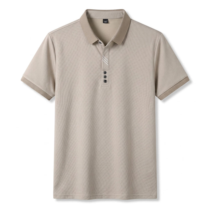 Lennon Stripe Polo - Color:Beige;Size:S