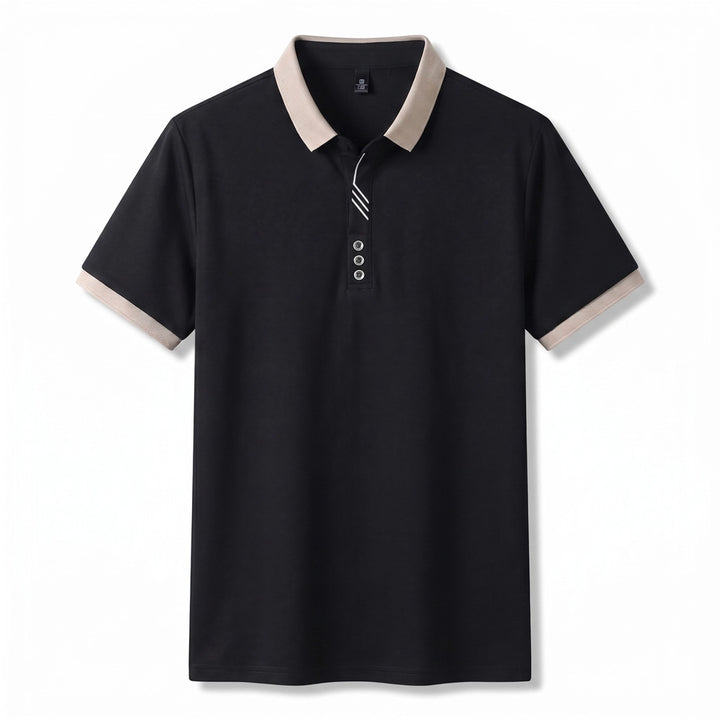 Lennon Stripe Polo - Color:Black;Size:S