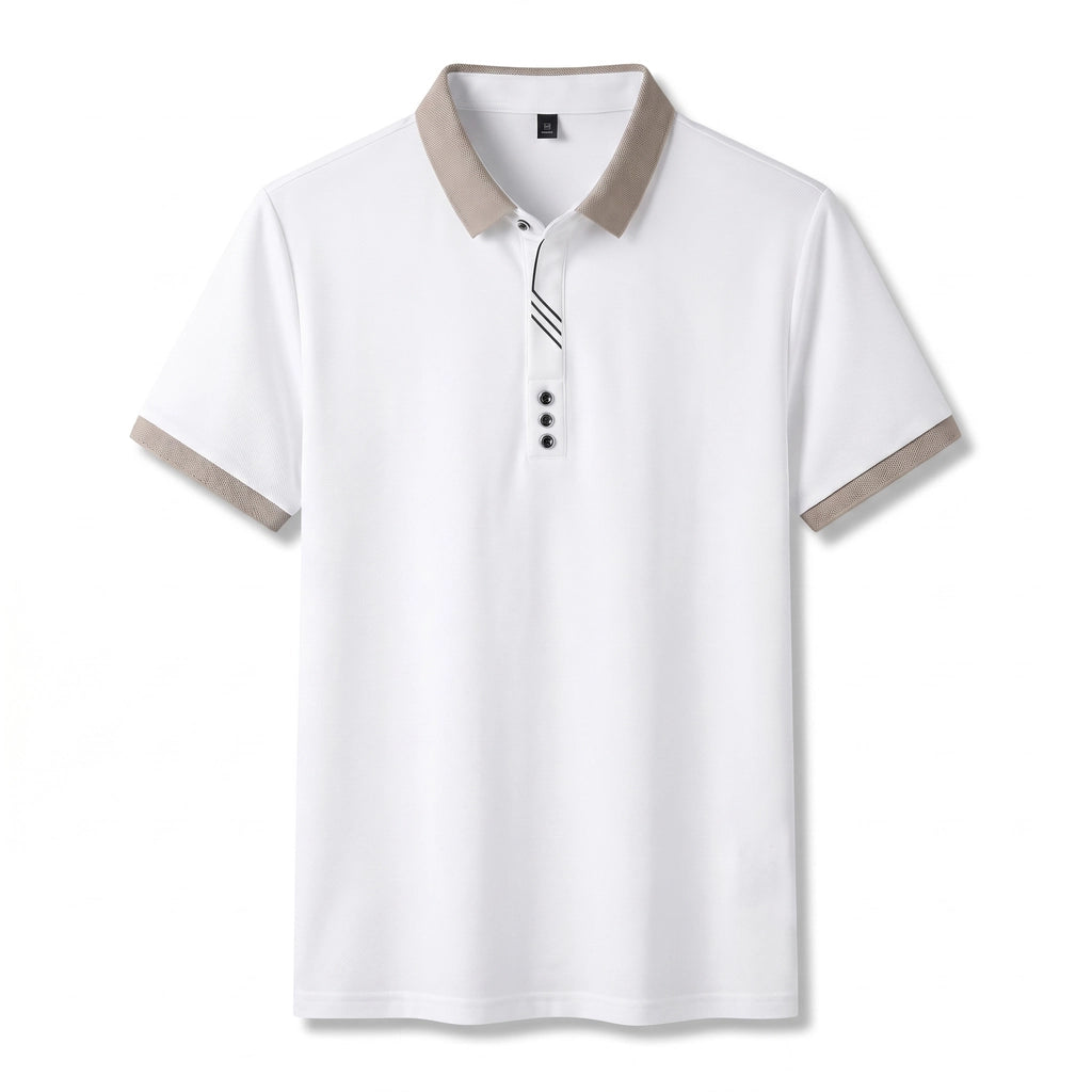 Lennon Stripe Polo - Color:White;Size:S