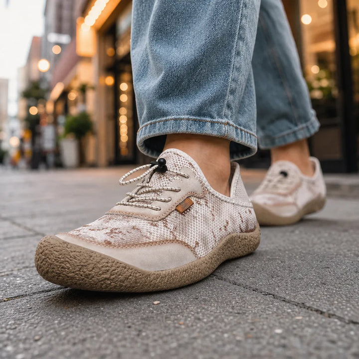 Men's Beige Leo Breathable Slip Ons