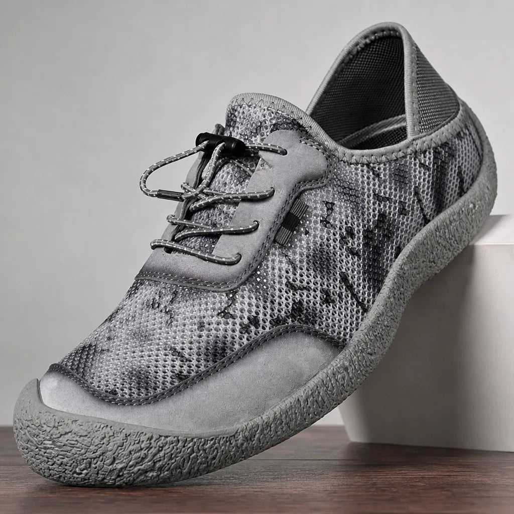Men's Gray Leo Breathable Slip Ons