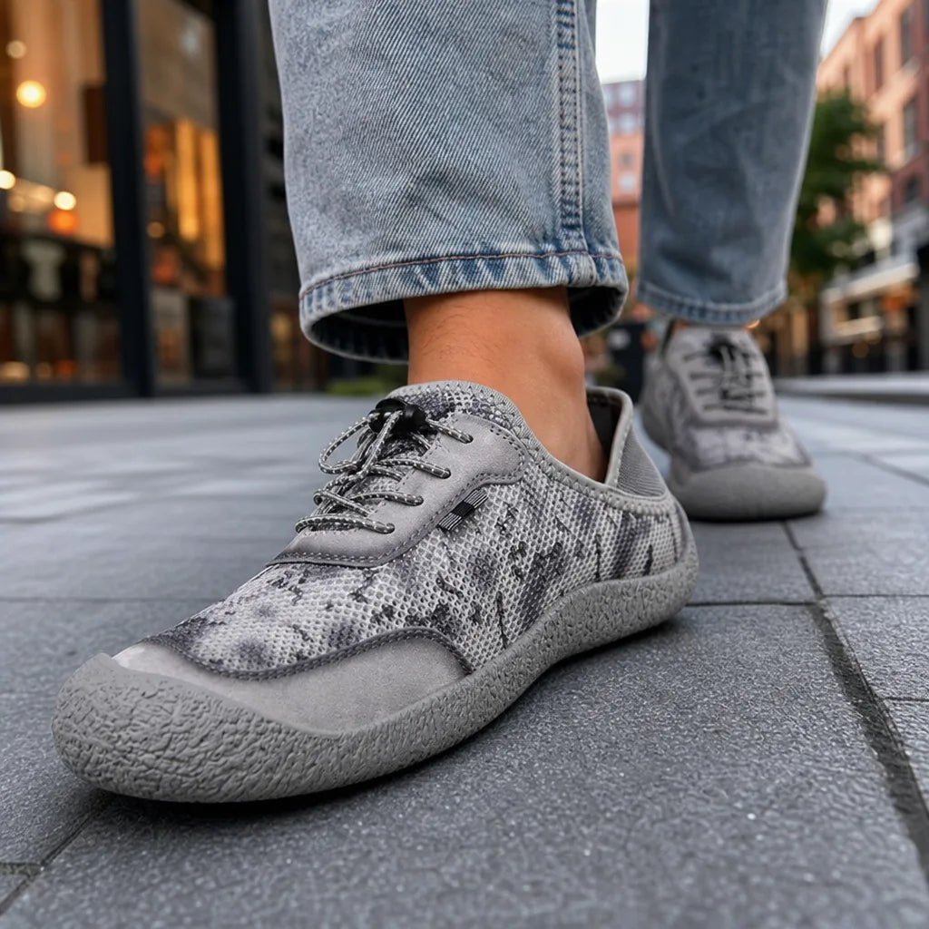Men's Gray Leo Breathable Slip Ons