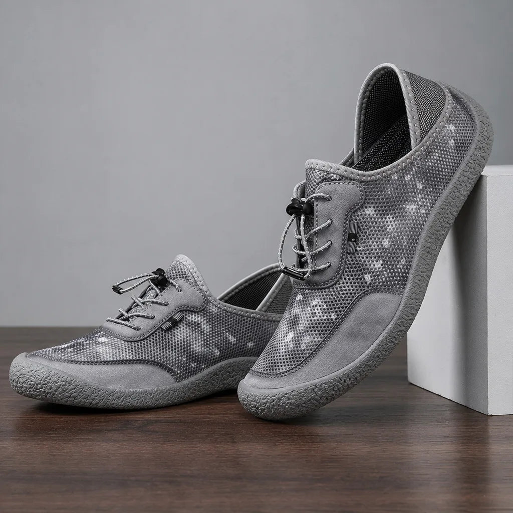 Leo Breathable Slip Ons - Color:Gray;Size:38