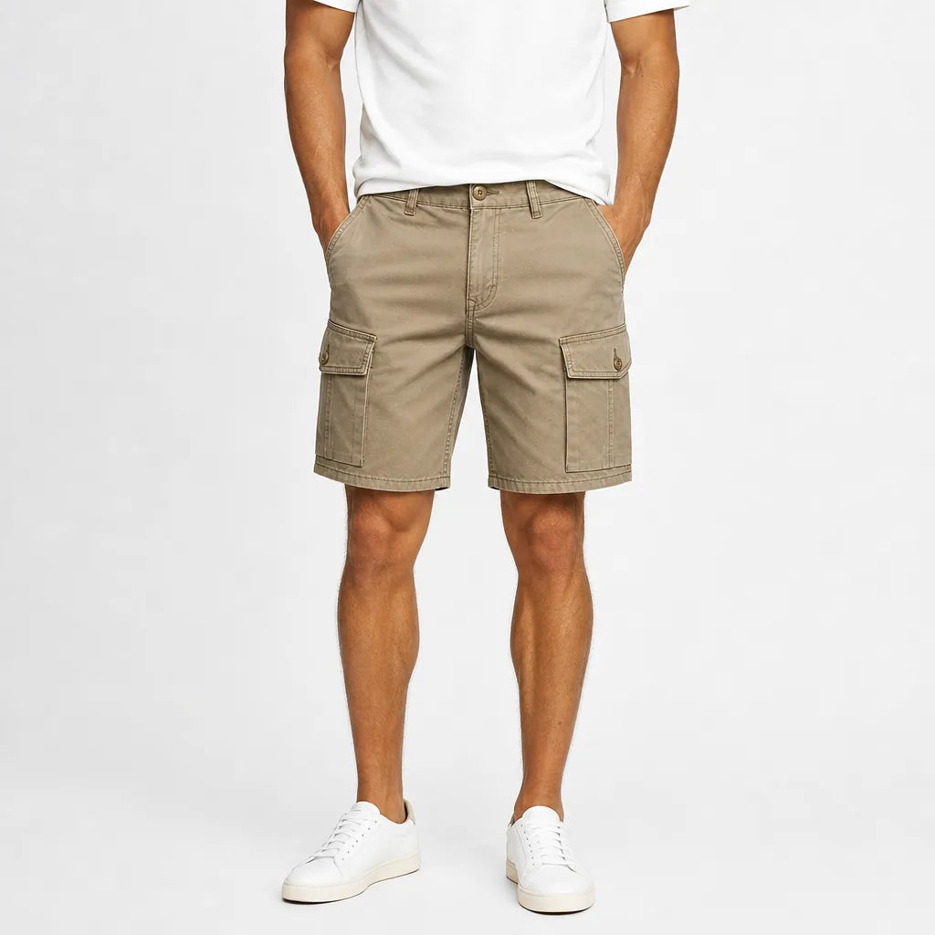Men's Beige Horne Cargo Shorts