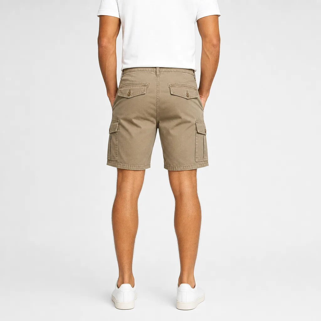 Men's Beige Horne Cargo Shorts