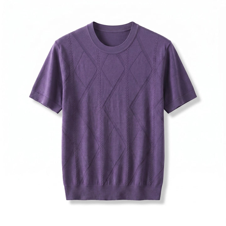 Leon Knit Tee - Color:Deep Purple;Size:S