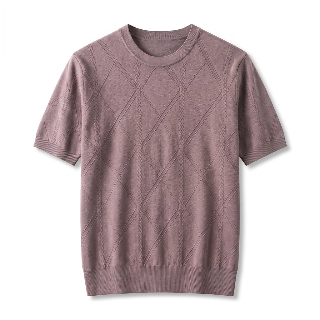 Leon Knit Tee - Color:Dusty Pink;Size:S