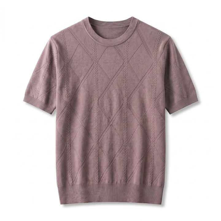 Leon Knit Tee - Color:Dusty Pink;Size:S
