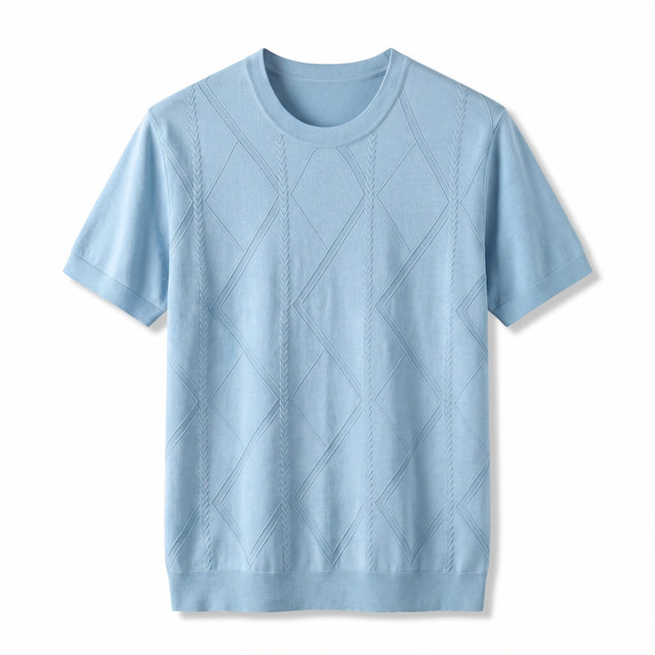 Leon Knit Tee - Color:Ice Blue;Size:S