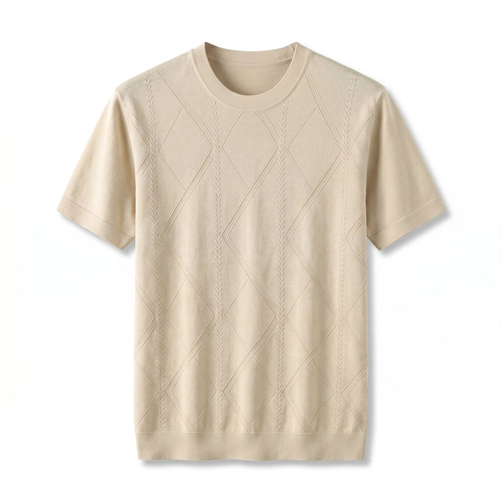 Leon Knit Tee - Color:Light Beige;Size:S