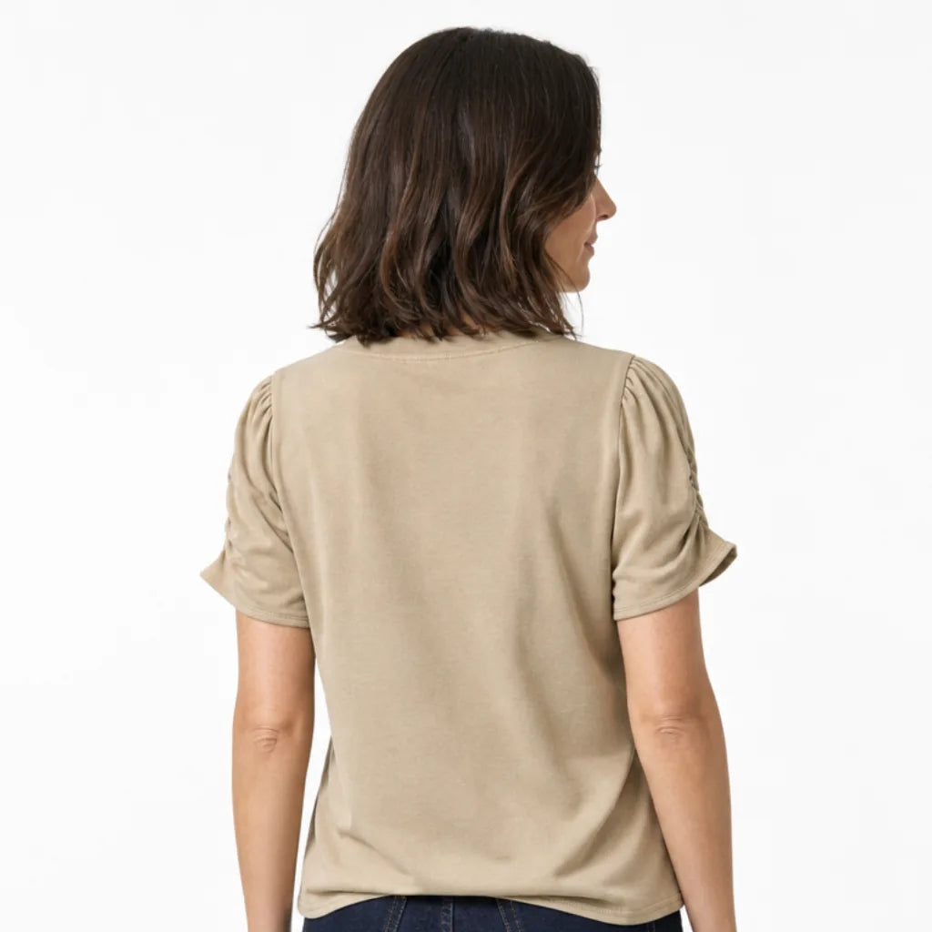 Romilly Puff Sleeve V-Neck Top