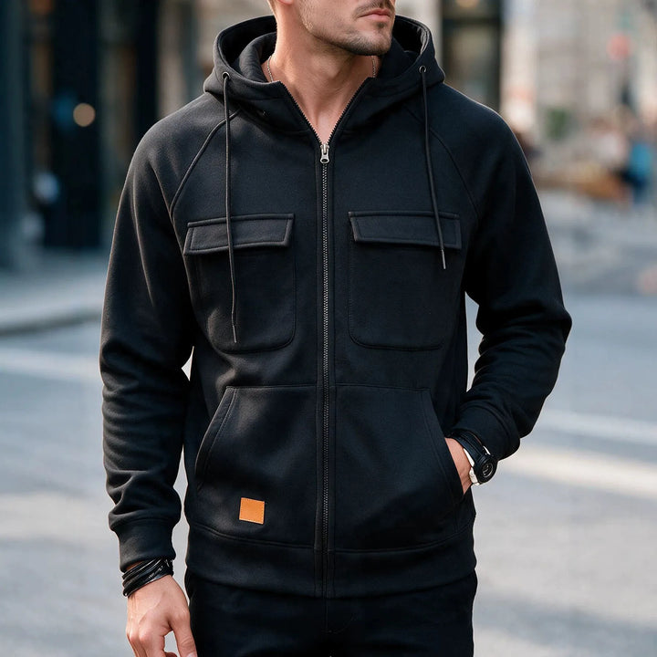 Leopold | Men's Premium Hoodie Jacket - Black
