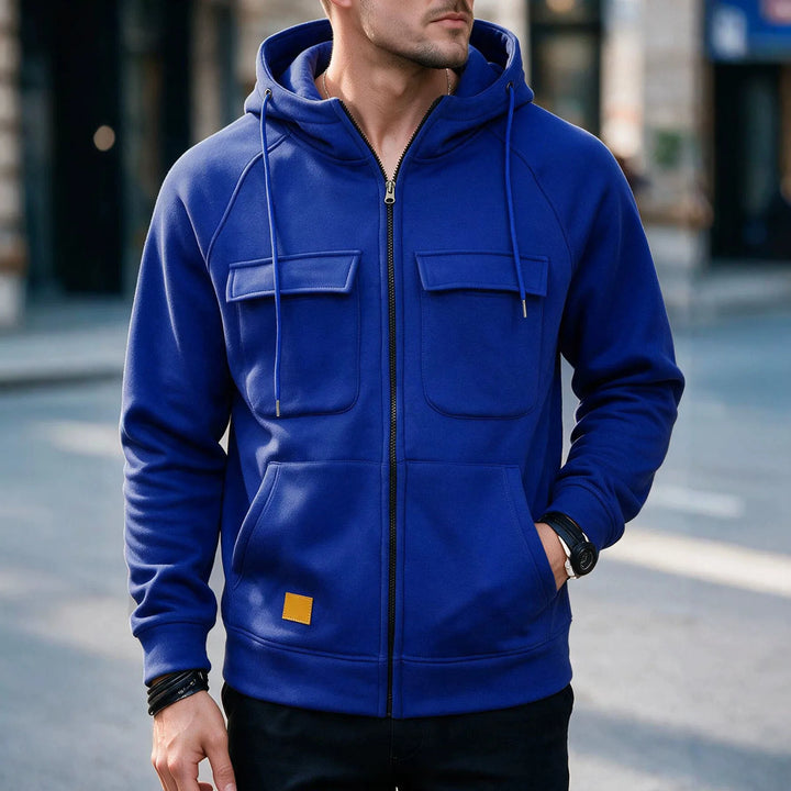 Leopold | Men's Premium Hoodie Jacket - Blue