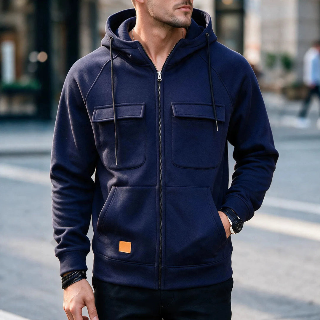 Leopold | Men's Premium Hoodie Jacket - Navy