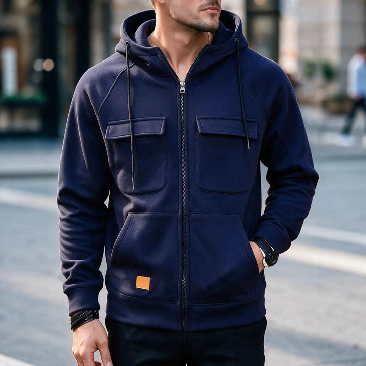 Leopold | Men's Premium Hoodie Jacket - Navy