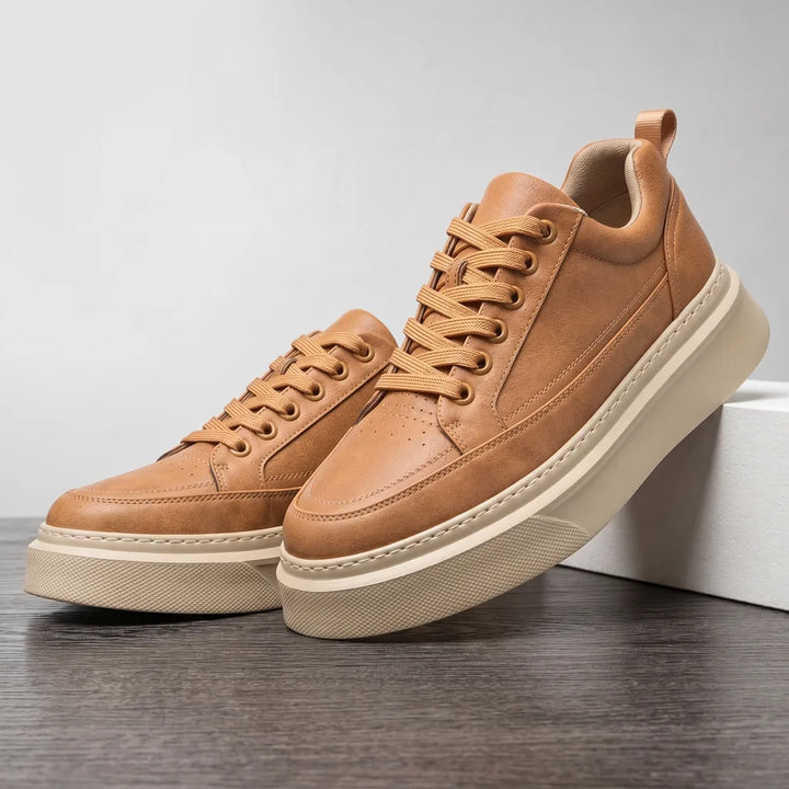 Lewis Low-Top Sneakers - Color:Brown;Size:38