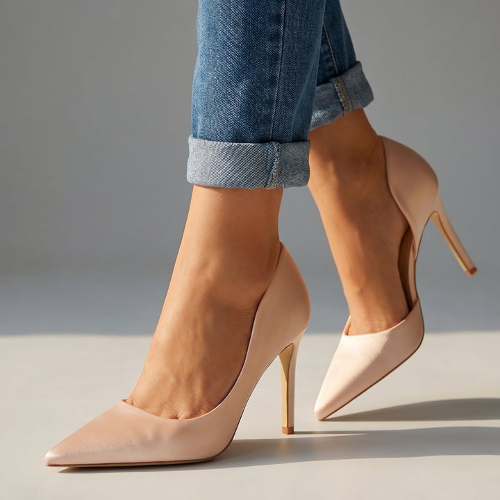 Liana Satin Pumps - Color:Pink;Size:35