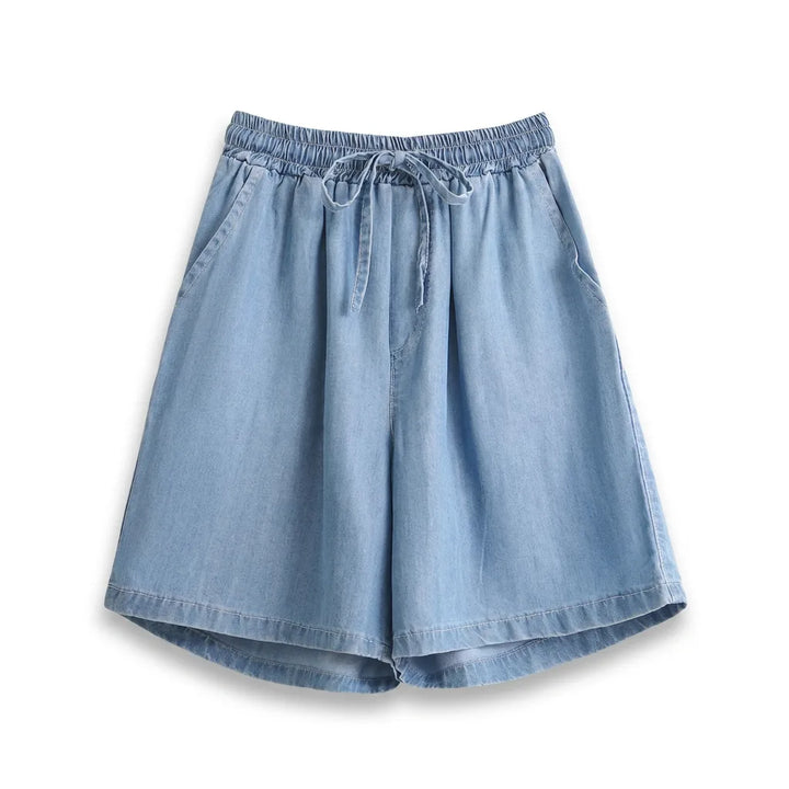 Liana Wide Leg Shorts - Color:Light Blue;Size:S