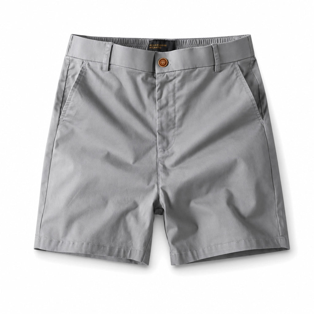 Noah Straight Shorts - Color:Light Gray;Size:28