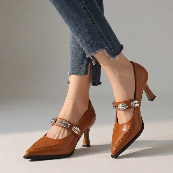 Women's Brown Zachary Strappy Flats