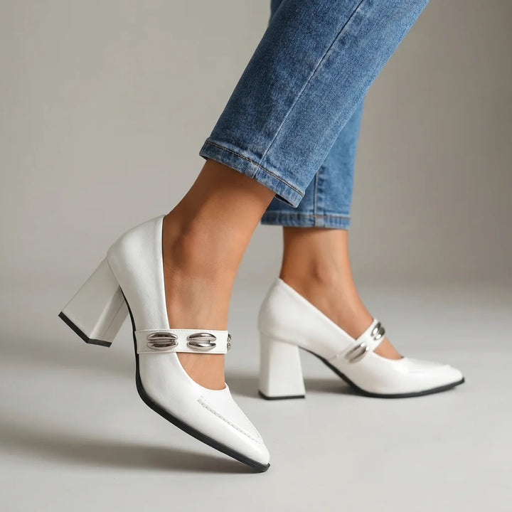 Women's White Zachary Strappy Flats