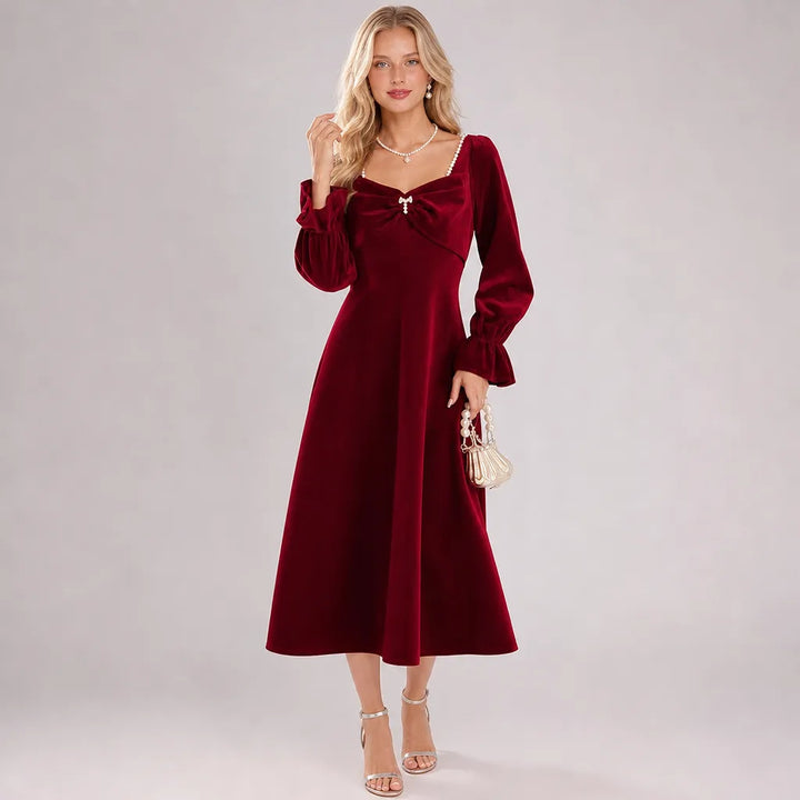 Women's Red Lila | Women's Elegant Christmas Dress