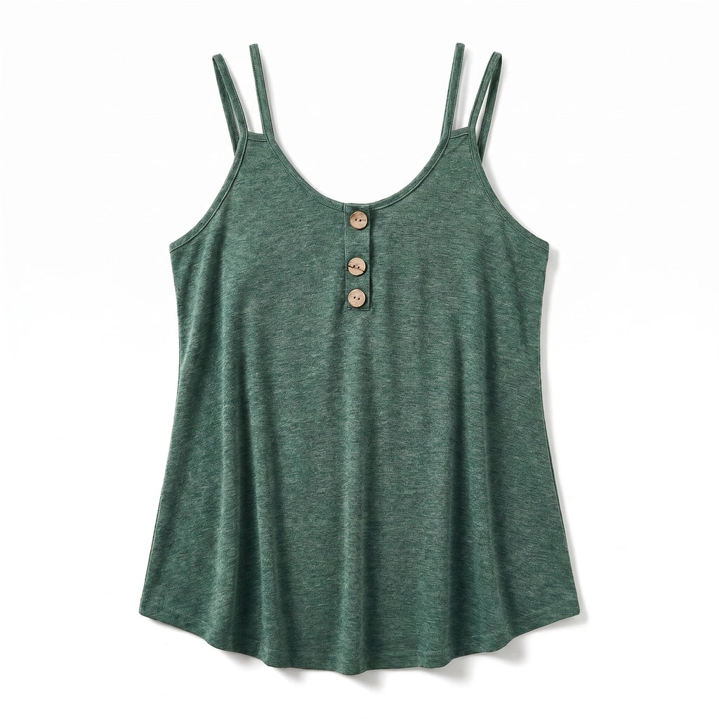 Lilian Tank Top - Color:Green;Size:S