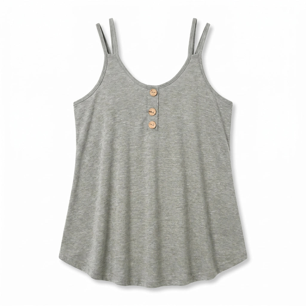 Lilian Tank Top - Color:Light Gray;Size:S