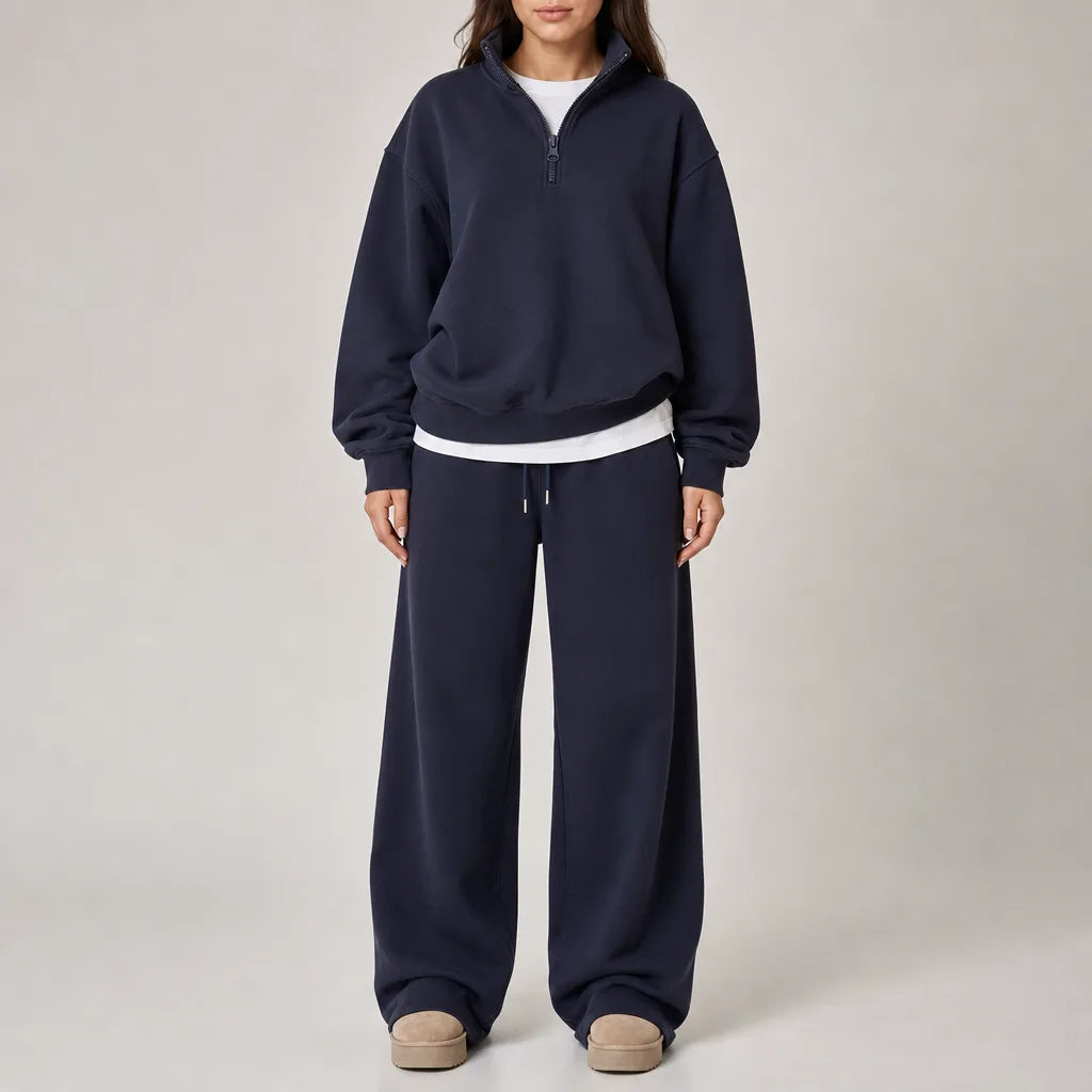 Lily Essential Lounge Set - Color:Blue;Size:XS