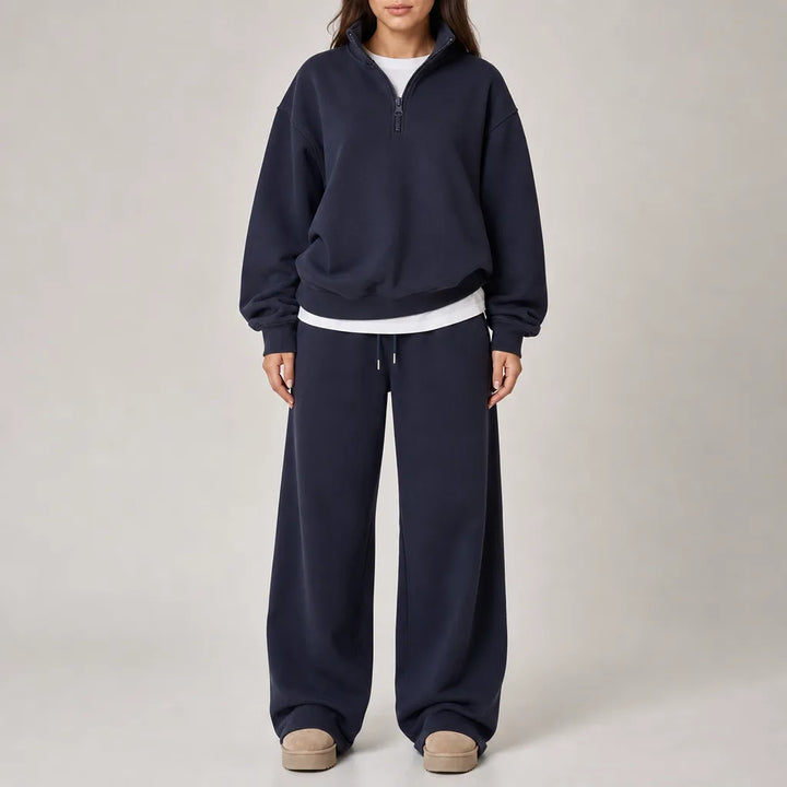 Lily Essential Lounge Set - Color:Blue;Size:XS