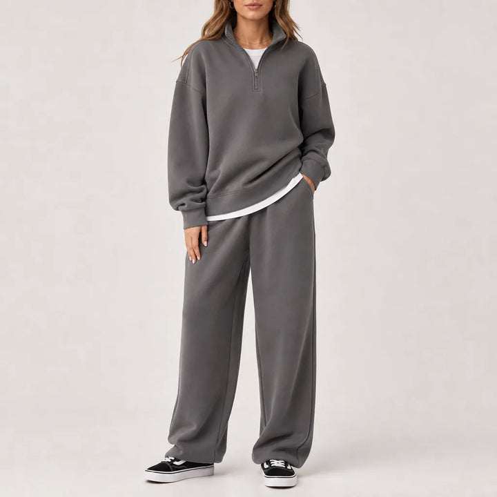 Lily Essential Lounge Set - Color:Gray;Size:XS