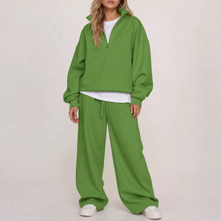 Lily Essential Lounge Set - Color:Green;Size:XS