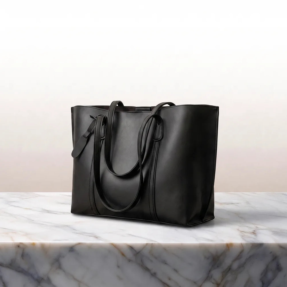 Women's Black Malcolm Soft Tote Bag