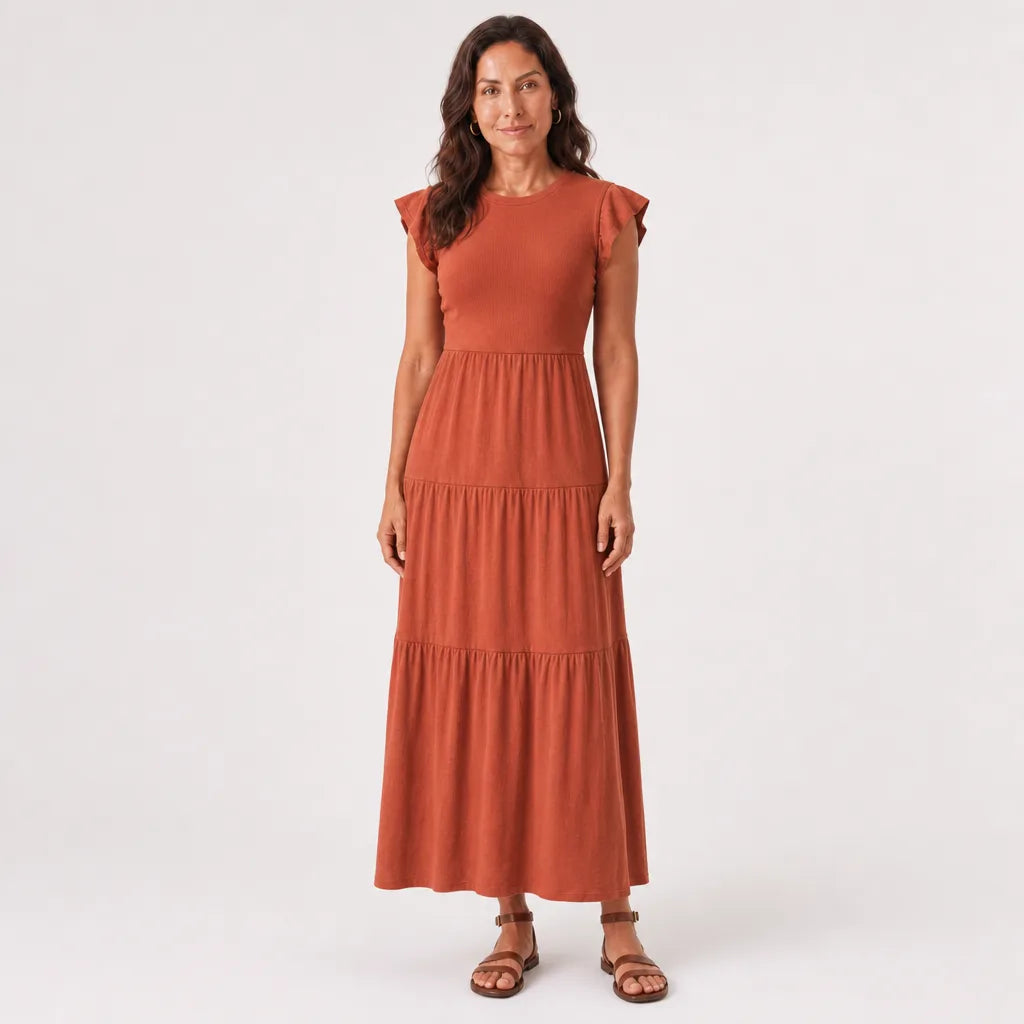 Women's Stanhope Flutter Sleeve Midi Dress