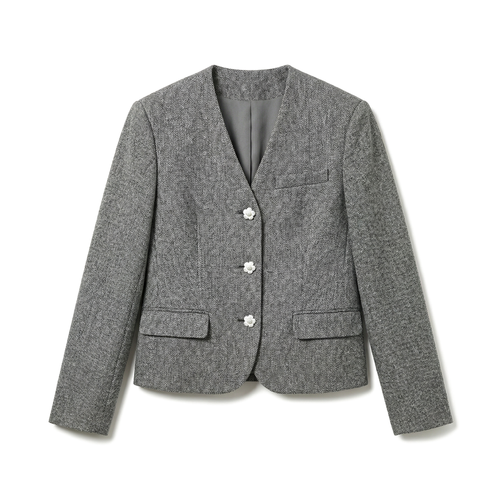 Liora Textured Blazer - Color:Gray;Size:XS