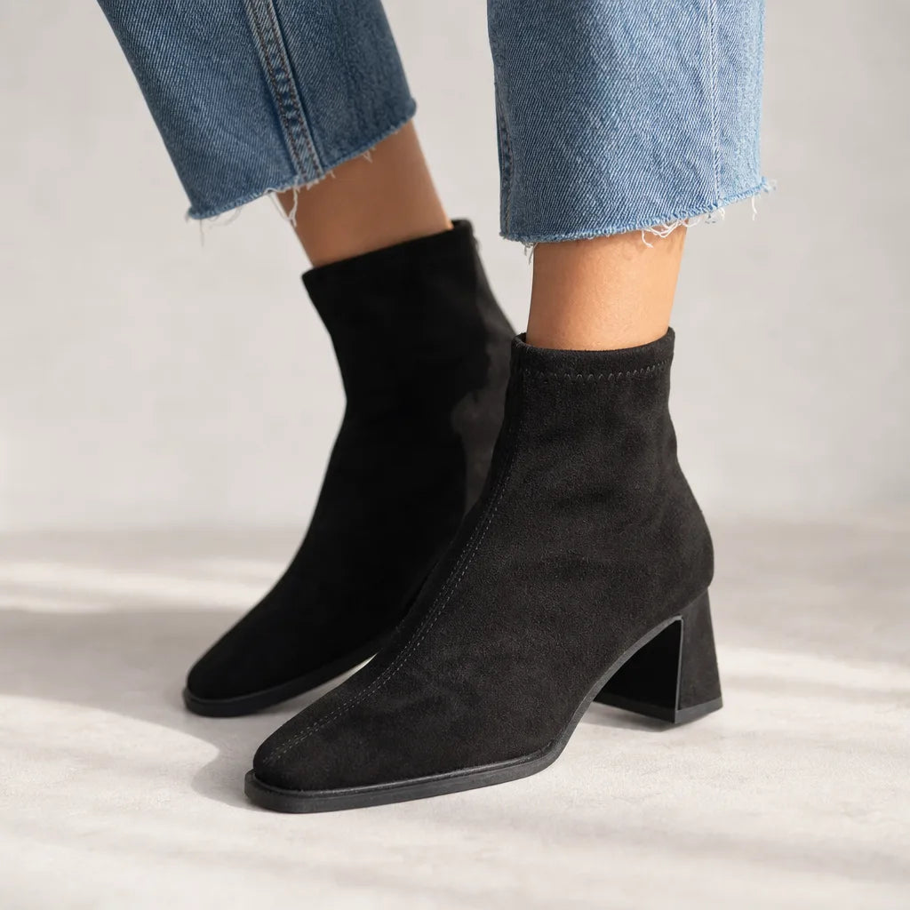 Lisette | Women's Fall Ankle Boots - Color:Black;Size:35