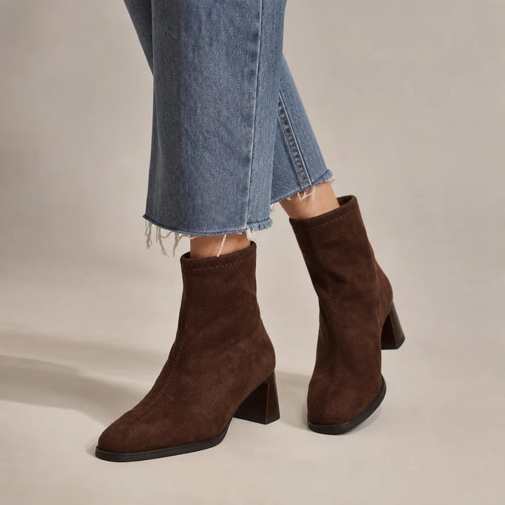 Lisette | Women's Fall Ankle Boots - Color:Brown;Size:35