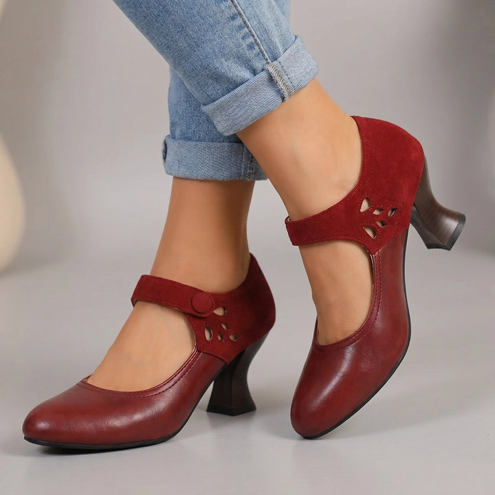 Livia Mary Jane Heels - Color:Red;Size:35