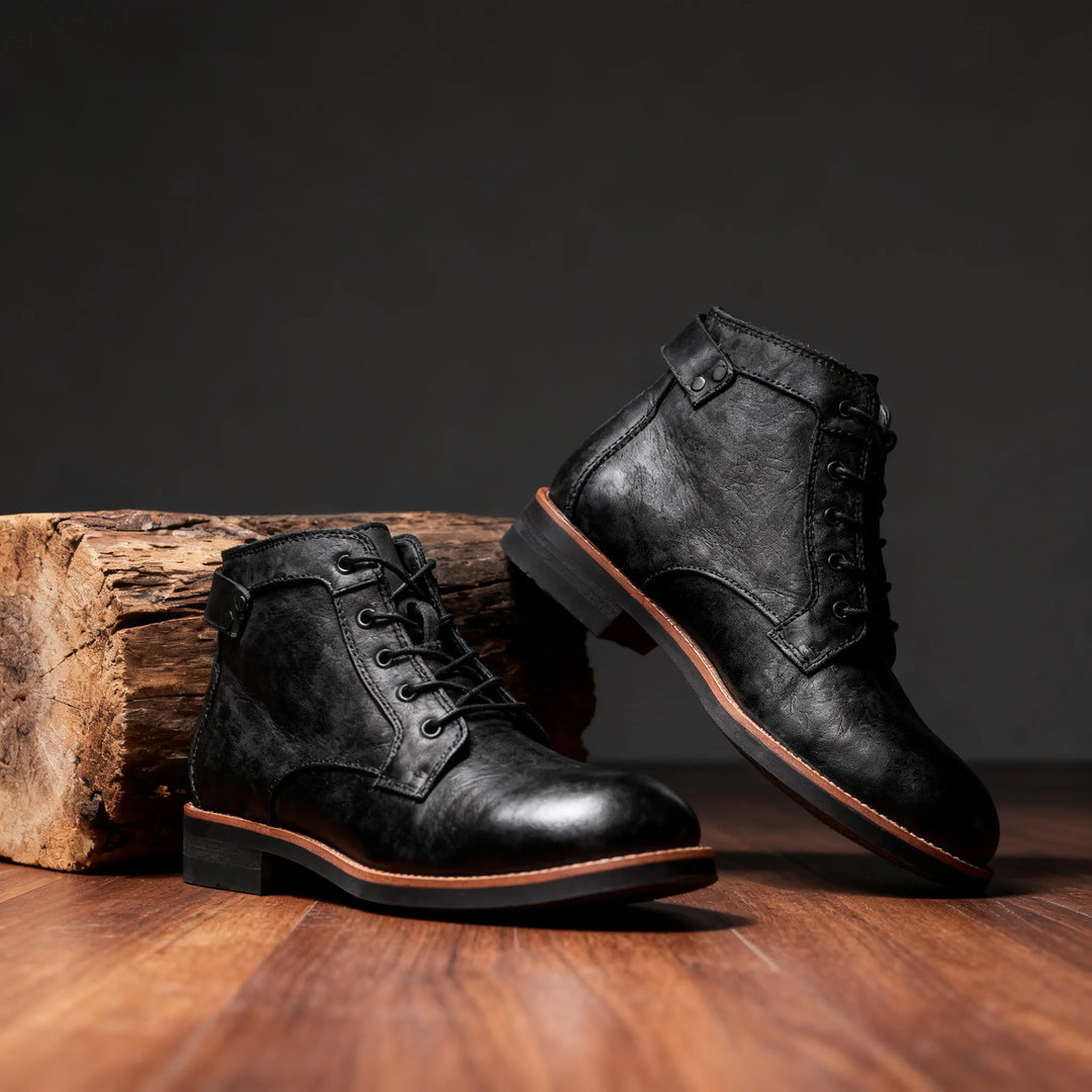 Livingston | Mens Fall Work Boots - Color:Black;Size:38
