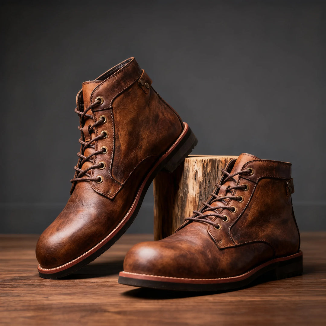 Livingston | Mens Fall Work Boots - Color:Brown;Size:38