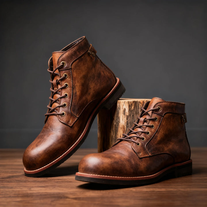 Livingston | Mens Fall Work Boots - Color:Brown;Size:38