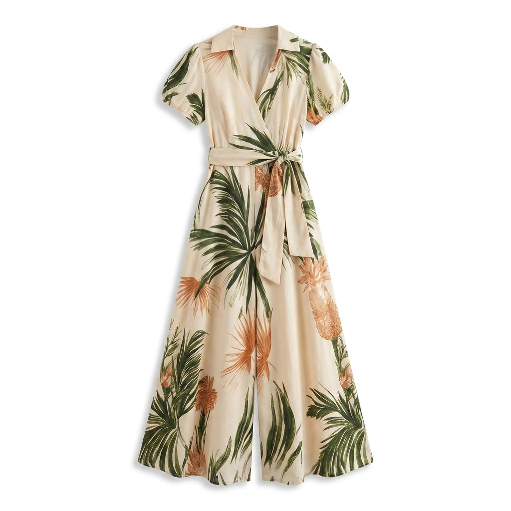 Liyana Palm Maxi Dress - Color:Apricot;Size:XS
