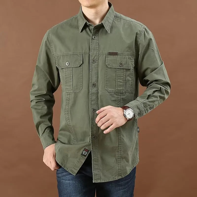 Lockwood | Men's Western Work Shirt  - Size:S;Color:Army Green