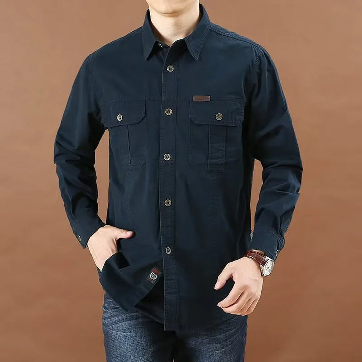 Lockwood | Men's Western Work Shirt  - Size:S;Color:Dark Blue