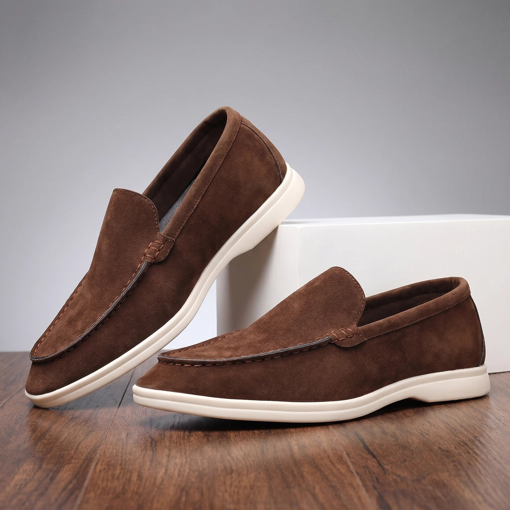 Lorenzo Italian Loafers - Color:Brown;Size:39